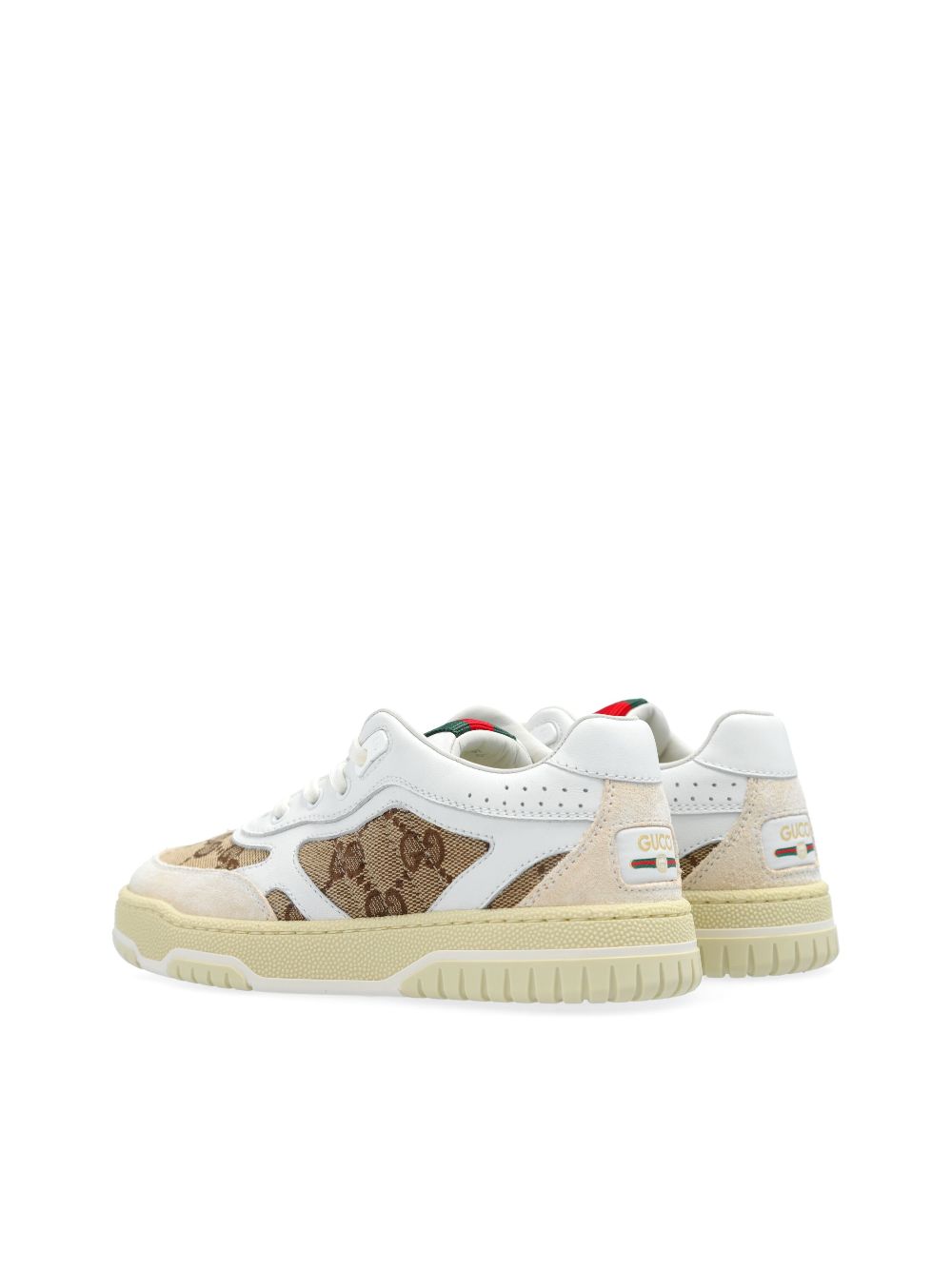 Shop Gucci Re-web Sneakers In White