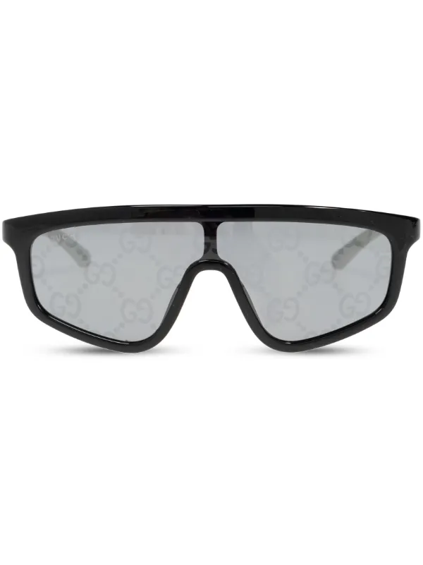 Gucci Eyewear Zonnebril Met Masker Montuur | Zwart | FARFETCH NL