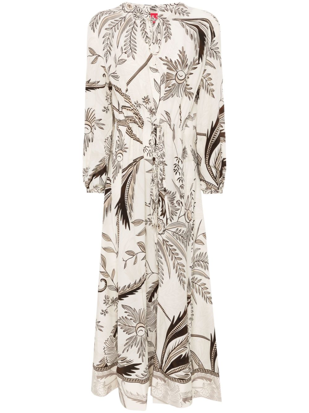 F.R.S For Restless Sleepers botanical-print dress - Neutrals