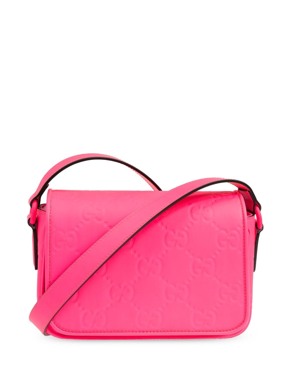 Gucci GG Rubber-Effect Super shoulder bag - Rosa