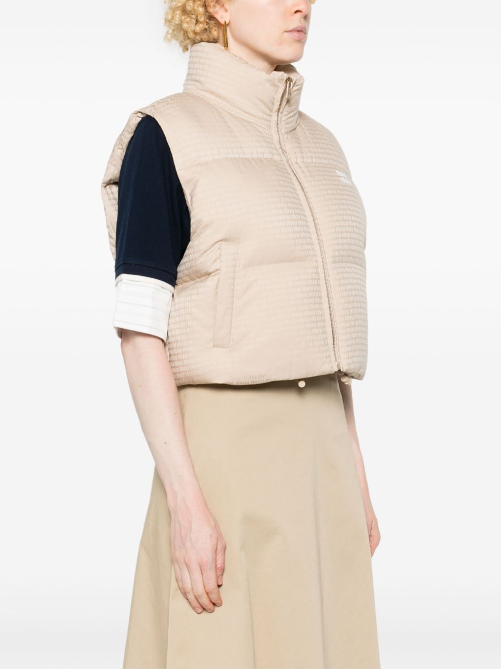 Affordable Miu Miu logo-jacquard gilet Women