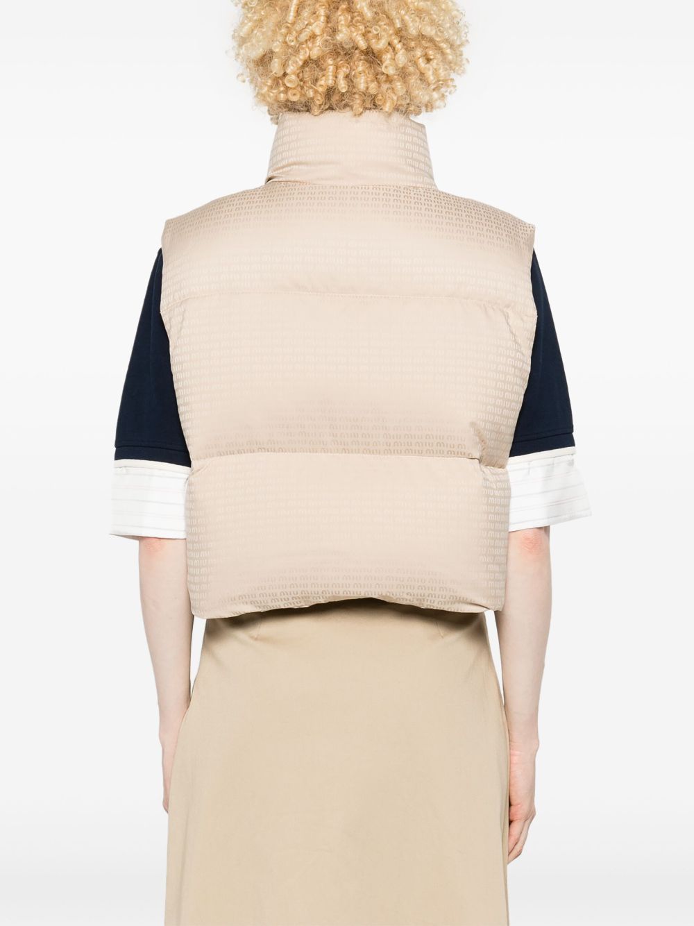 Affordable Miu Miu logo-jacquard gilet Women