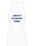 Stella McCartney slogan-print tank top - White