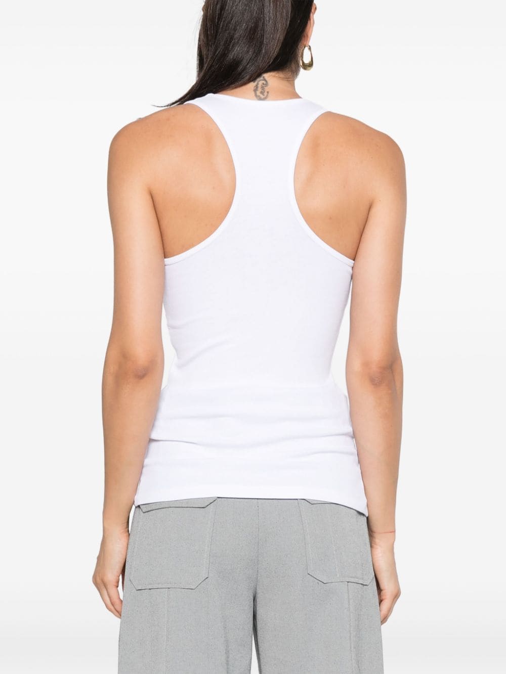 Shop Stella Mccartney Slogan-print Tank Top In White