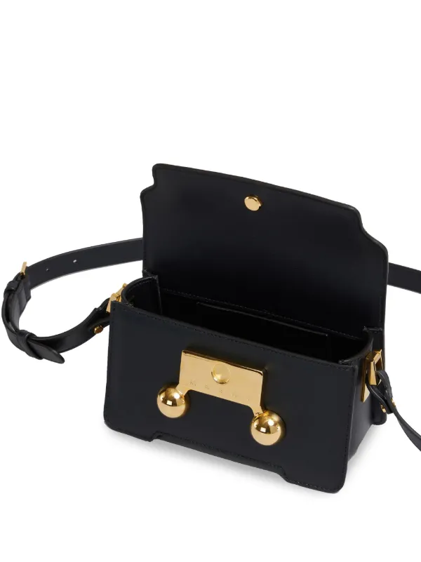 【関税込み】marni Trunkaroo' mini shoulder bag MARNI TRUNKAROO MINI SHOULDER BAG IN BLACK LEATHER