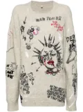 R13 embroidered boyfriend jumper - Neutrals