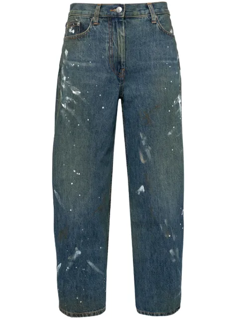 Helmut Lang painted wide-leg jeans