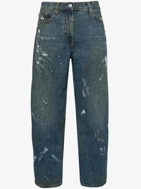 Helmut Lang painted wide-leg jeans