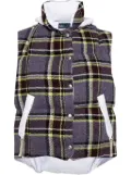 Kolor checked puffer gilet - Purple
