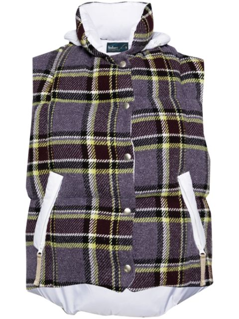 Kolor checked puffer gilet