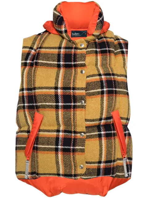 Kolor checked puffer gilet