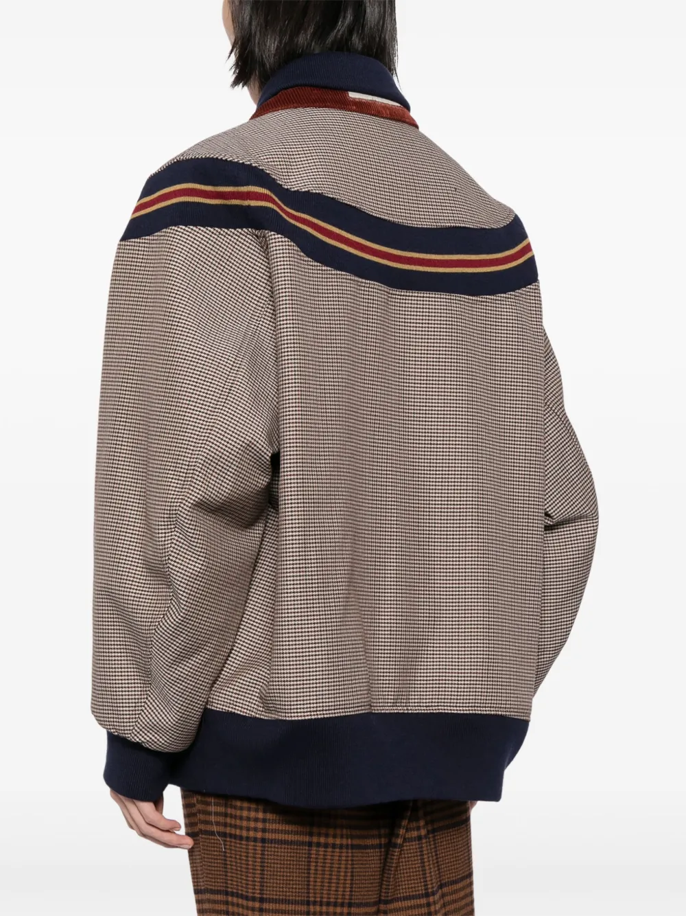 Kolor Gun Club Oversized Bomber Jacket In Brown