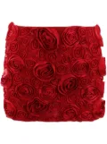 Blumarine rose appliqué mini skirt - Red