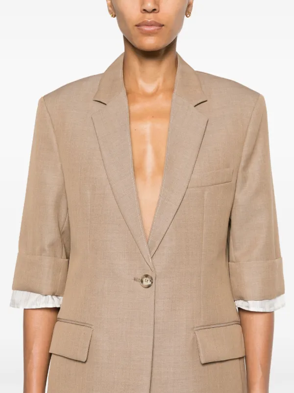 【Victoria Beckham】バージンウールブレザー Victoria Beckham Virgin Wool Jacket | Brown | FARFETCH BH
