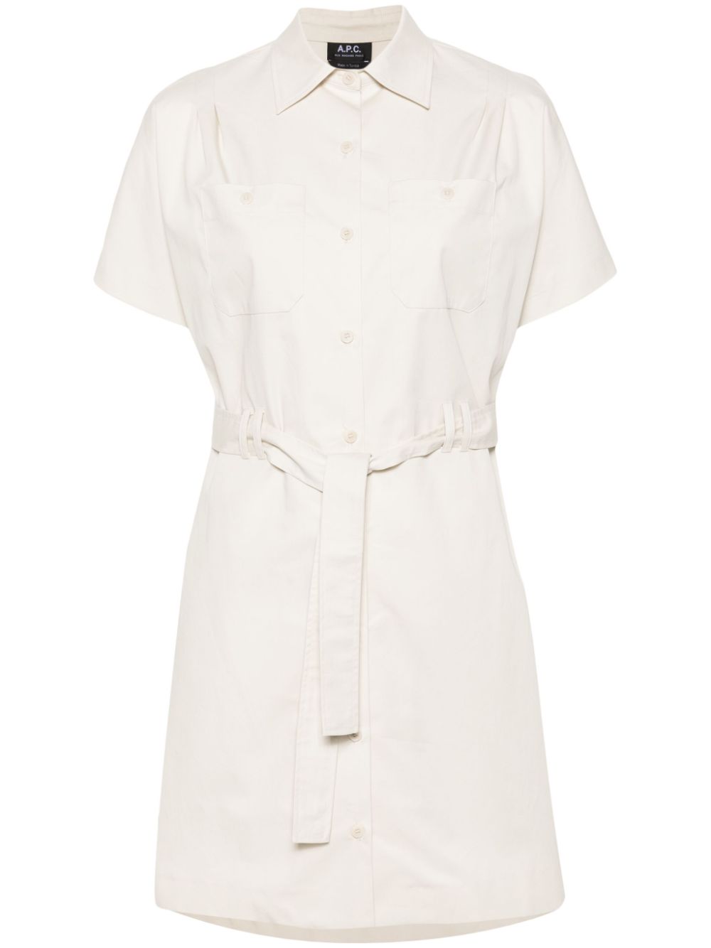 A.P.C. shirt mini dress - Neutrals