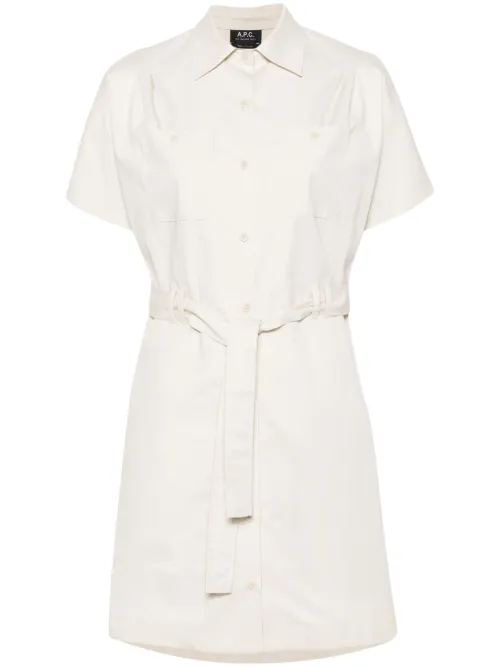Robe-chemise à coupe courte - A.P.C. - Modalova
