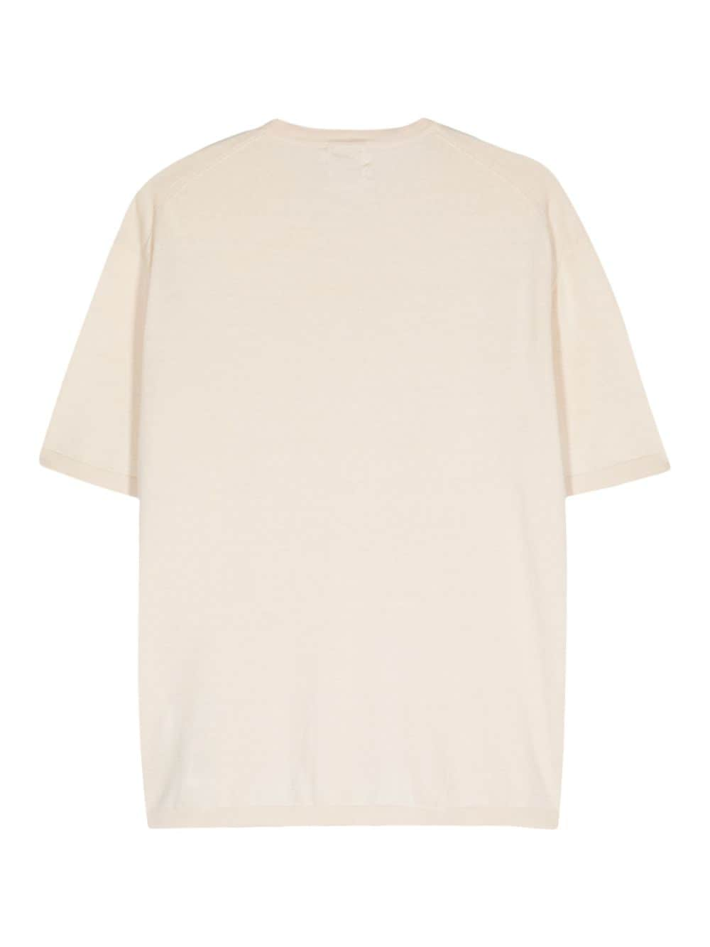 Calvin Klein logo-patch T-shirt - Beige