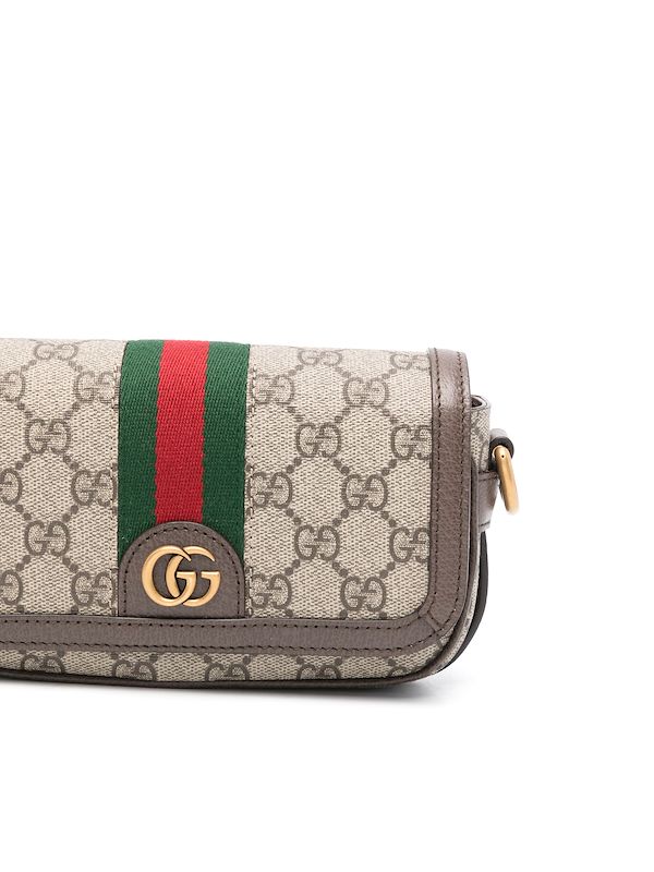 Gucci Mini-Schultertasche Aus GG Supreme Braun FARFETCH DE
