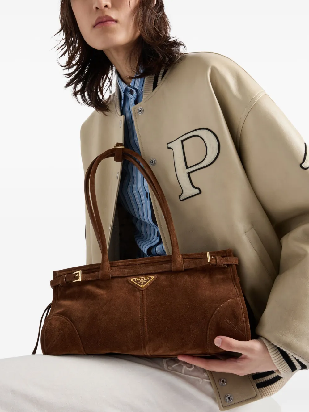 Prada Medium Bonnie shopper Bruin