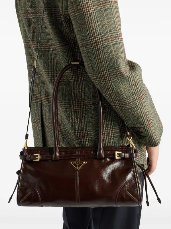 Prada Bonnie ハンドバッグ M | ブラウン | FARFETCH JP