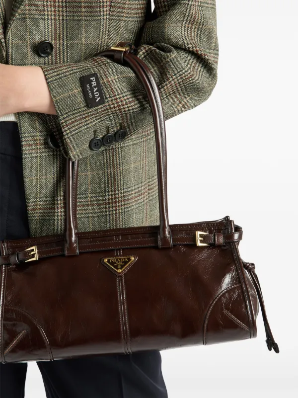 m*y様 PRADA ブラウン ハンドバッグ Prada Bonnie ハンドバッグ M | ブラウン | FARFETCH JP