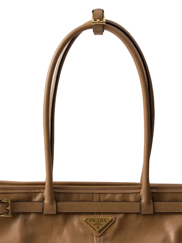 Prada Extra Large Bonnie Tote Bag | Brown | FARFETCH