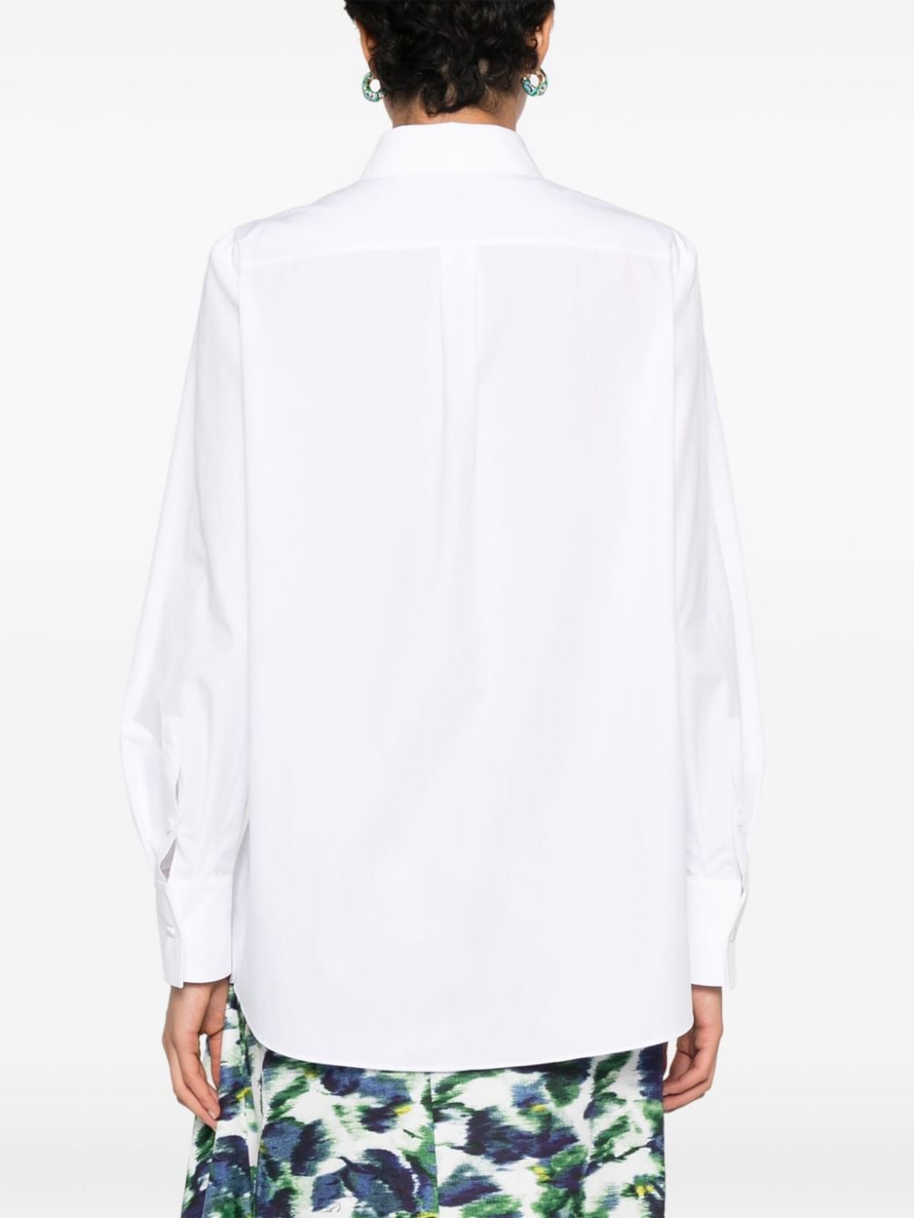 Shop Valentino Bow-detailed Shirt In White