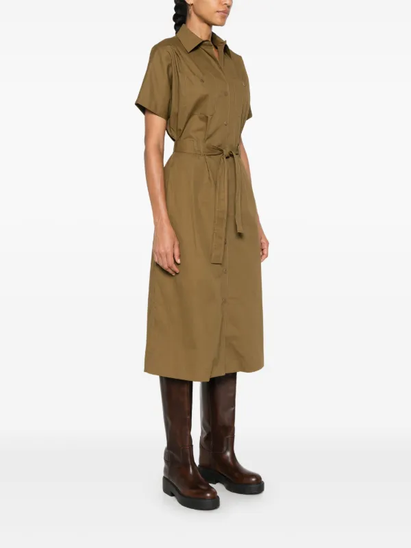 A.P.C. Shirt Midi Dress | Green | FARFETCH