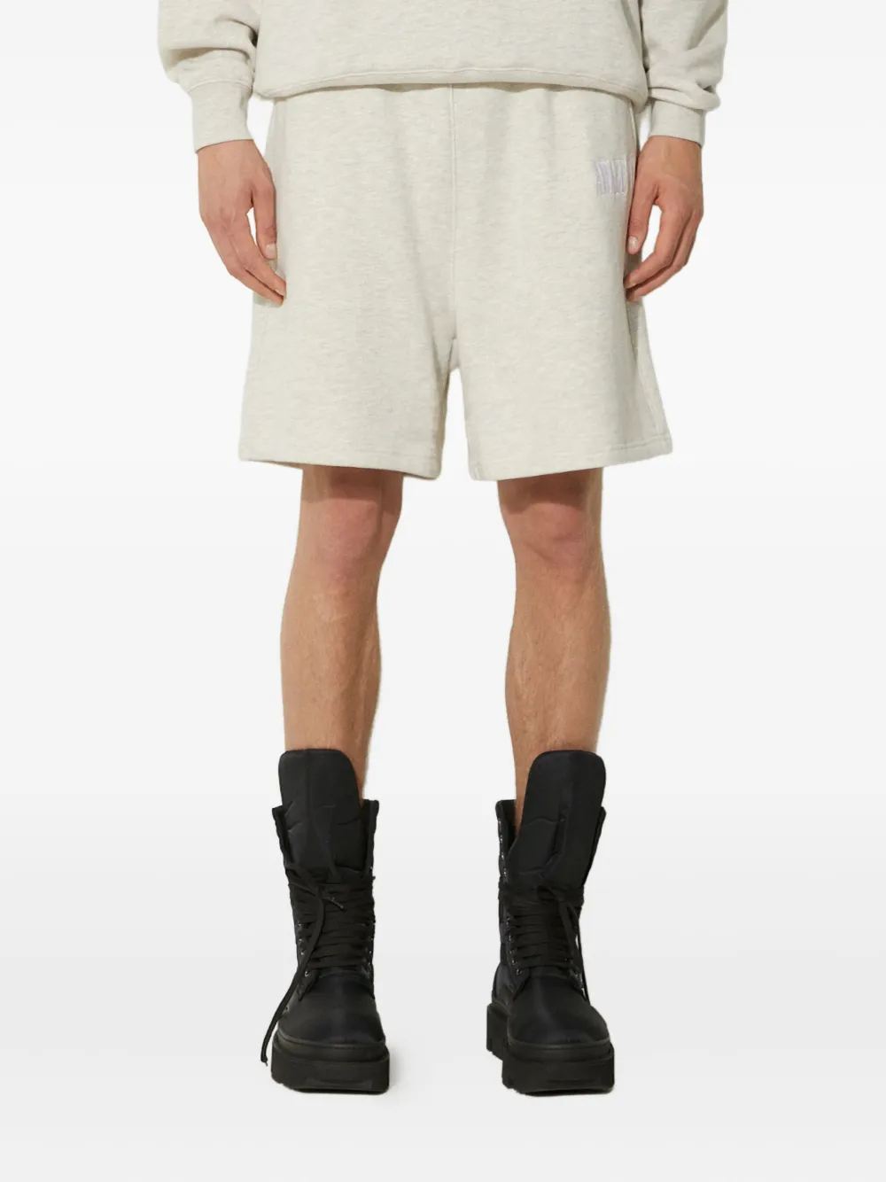 logo-embroidered cotton shorts