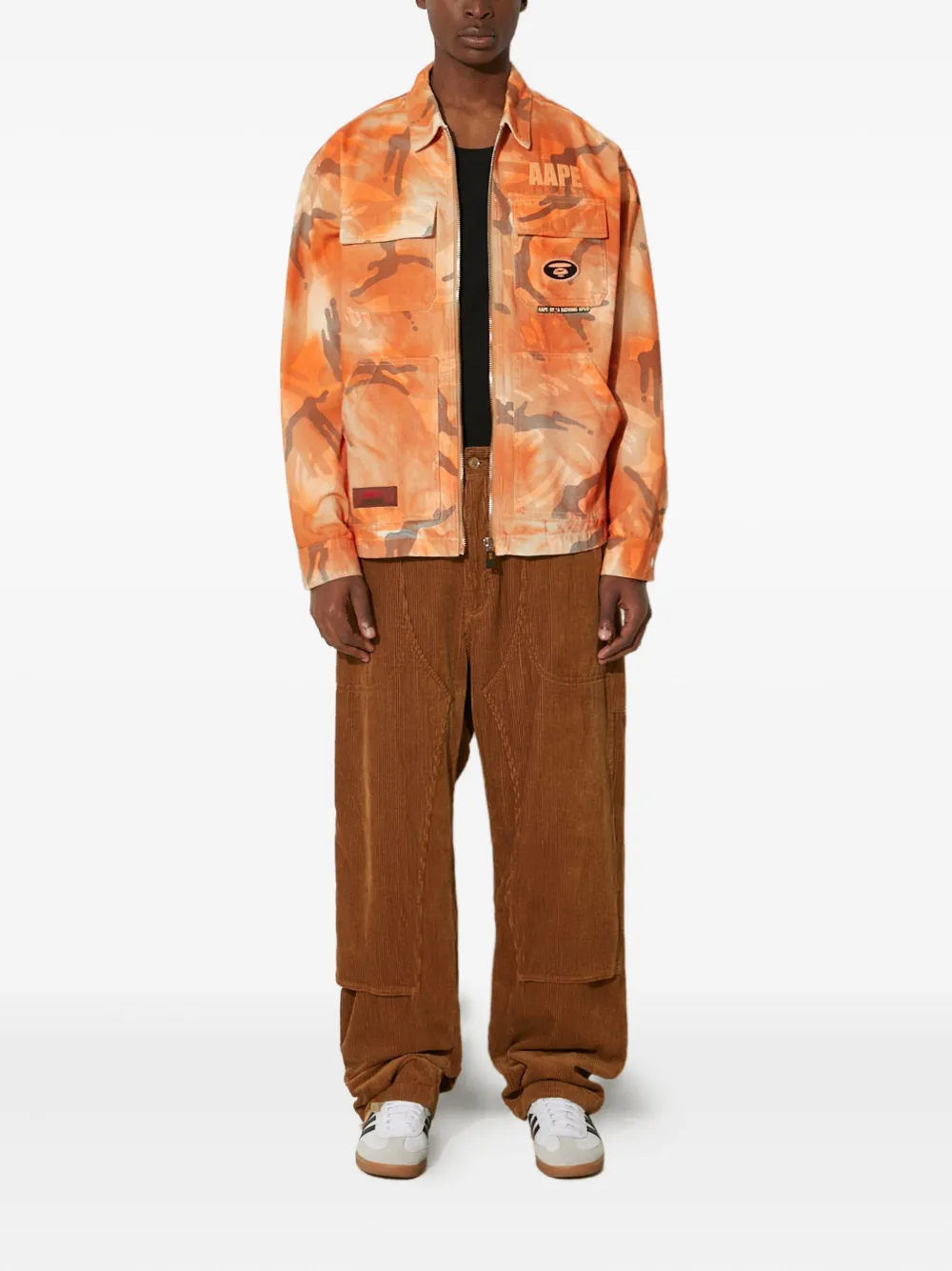 AAPE BY *A BATHING APE® قميص خارجي 'كامو' بسحاب | جاكيتات بتصميم قميص | Image 2