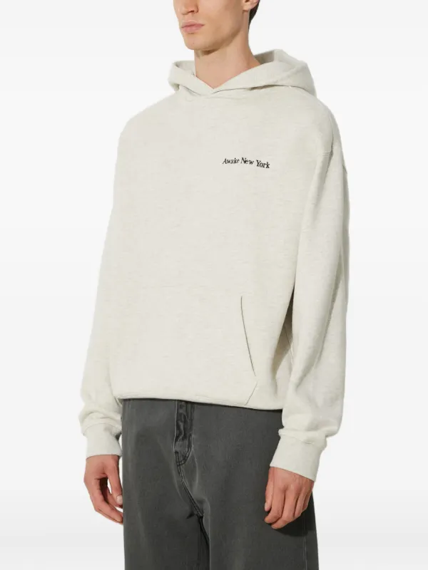 Awake NY logo-embroidered Hoodie | Grey | FARFETCH