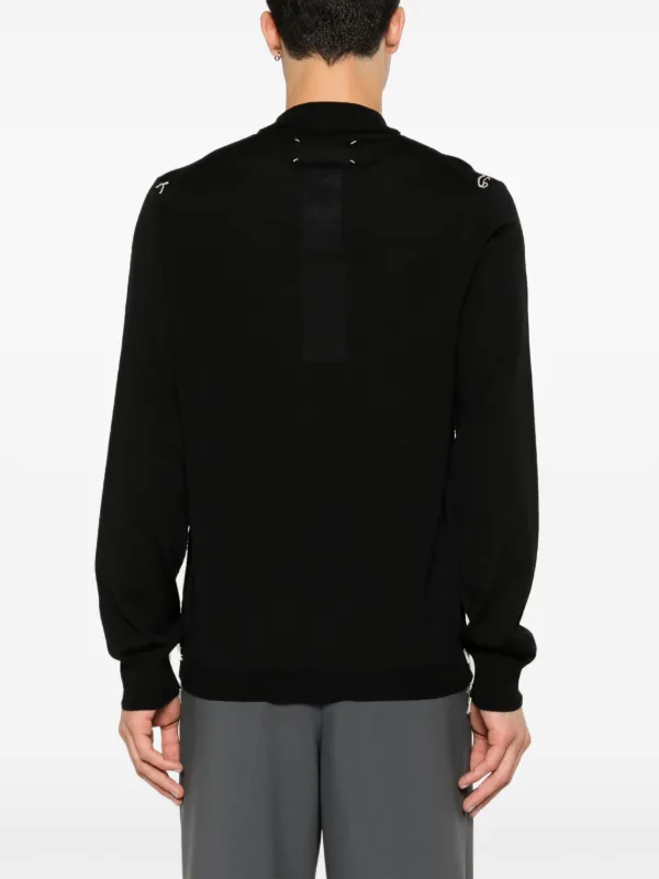 Maison Margiela メリノウール セーター | ブラック | FARFETCH JP