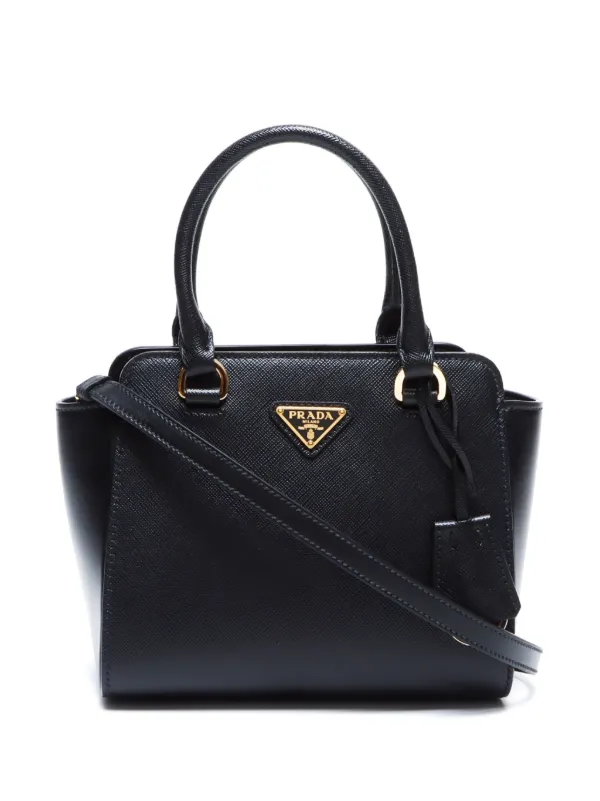 Prada Pre Owned Mini Galleria two way Tote Bag Black FARFETCH CA