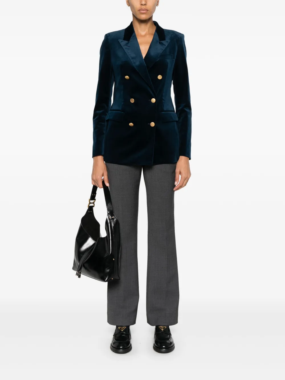 Tagliatore Fluwelen blazer - Blauw