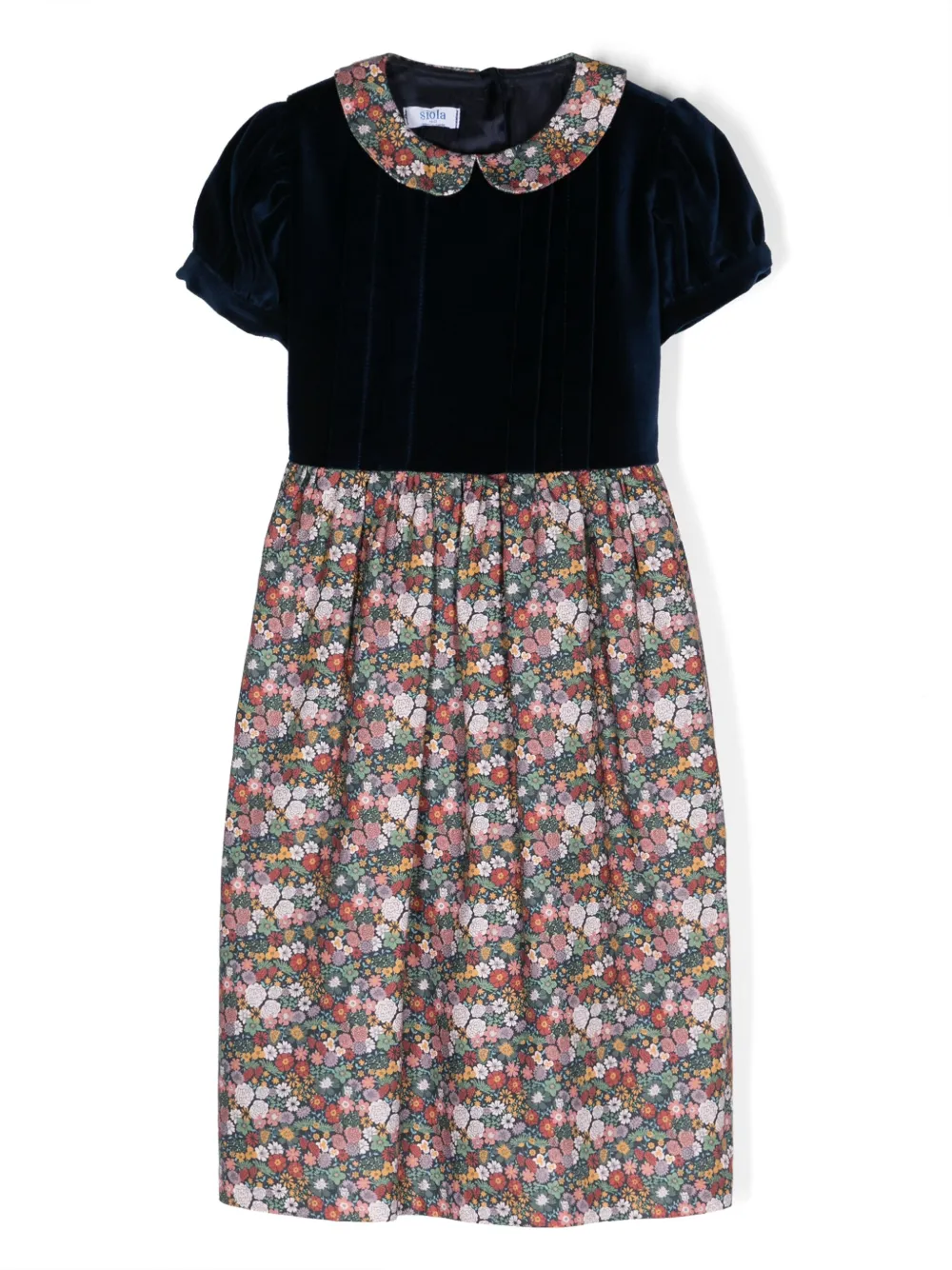 Siola Jurk met bloe print Blauw