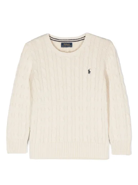 POLO RALPH LAUREN KIDS cable-knit cotton sweater