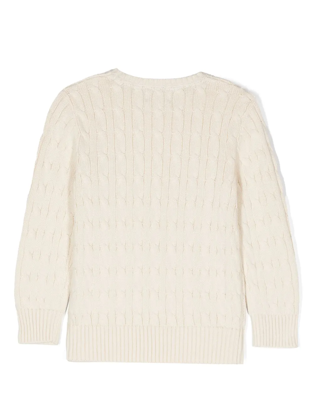 Ralph Lauren Kids cable-knit cotton sweater - Beige