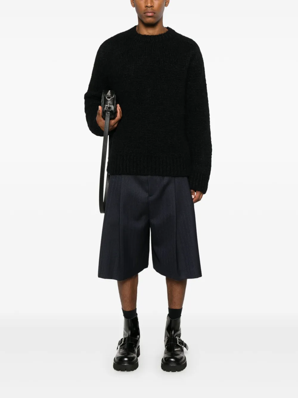 Jil Sander Trui met ronde hals - Zwart