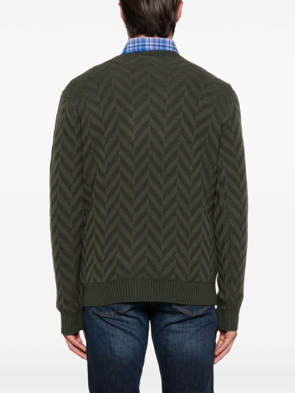 Emporio Armani herringbone-pattern sweater Men