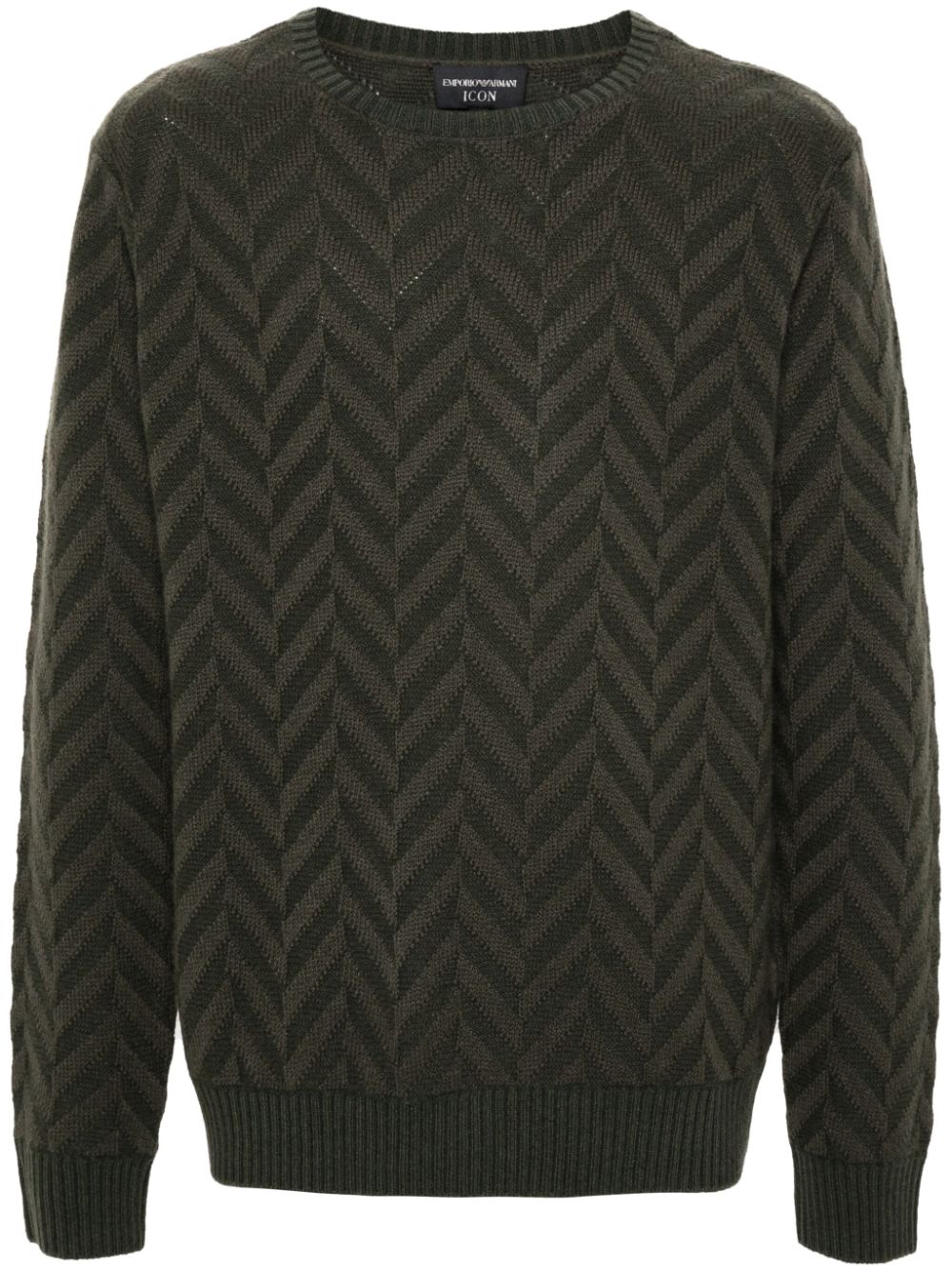 Emporio Armani herringbone-pattern sweater Men