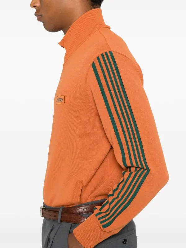 Autry logo-appliqué zip-up Sweatshirt | Orange | FARFETCH IL