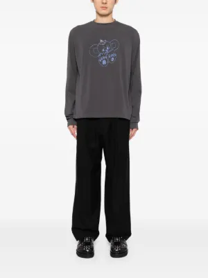 【関税込み】We11done グレー 迷彩 長袖Tシャツ We11doneのグレー 迷彩 長袖Tシャツがセール中