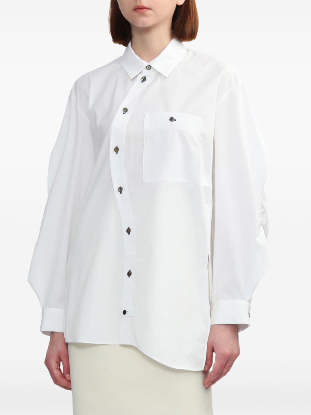 Shop Enföld Long Sleeve Shirt In White