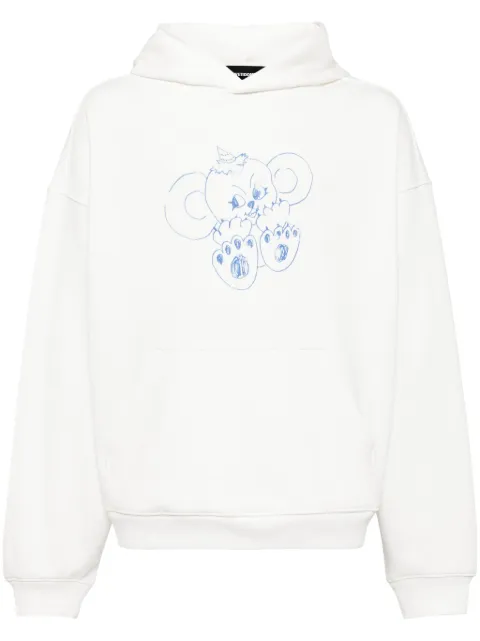 We11done hoodie en coton à imprimé monstre