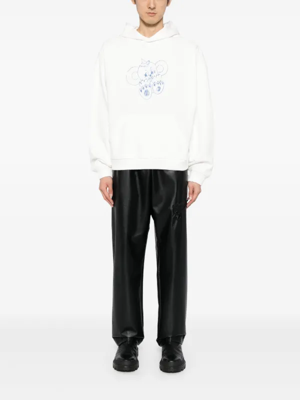 【関税込み】We11done ホワイト Monster フーディ We11done monster-print Cotton Hoodie | White | FARFETCH AZ