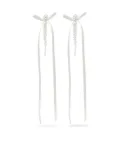 Simone Rocha Bow Ribbon Drip earrings - White