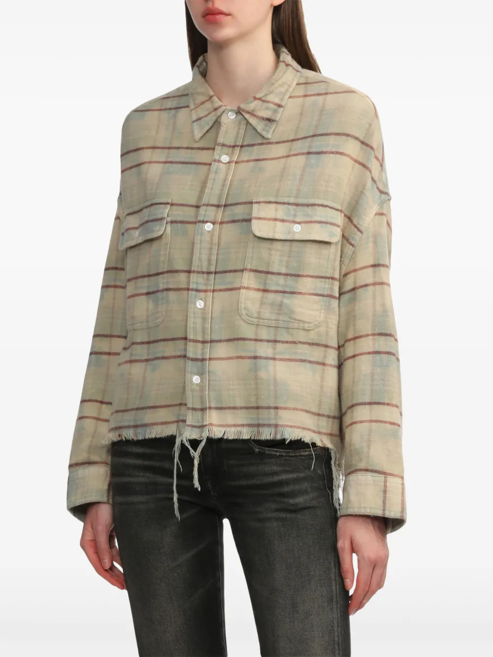 R13 Cropped blouse Beige