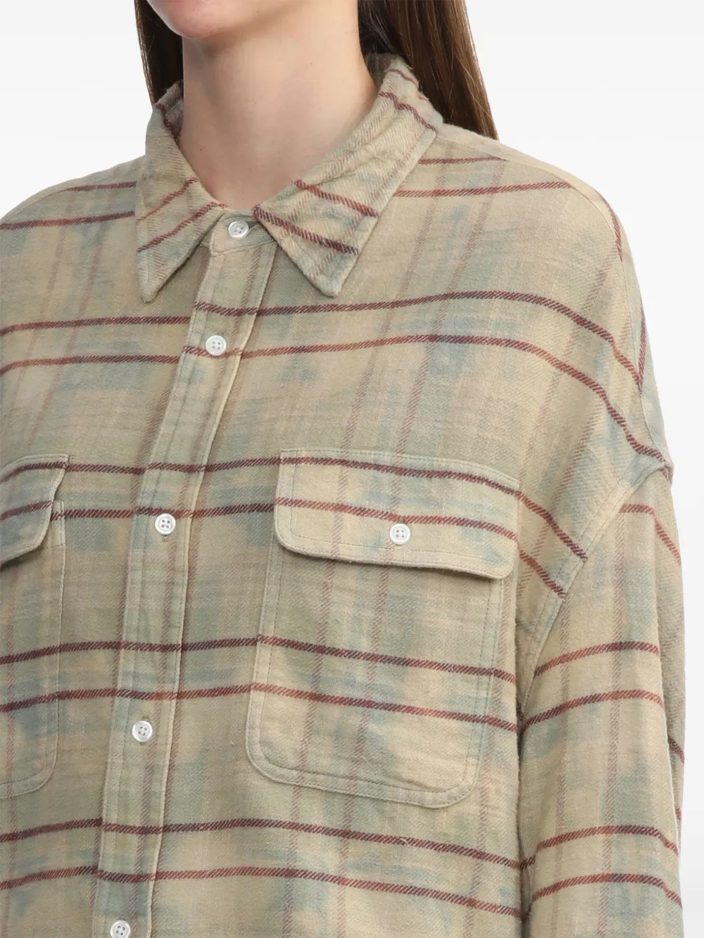 R13 Cropped blouse Beige