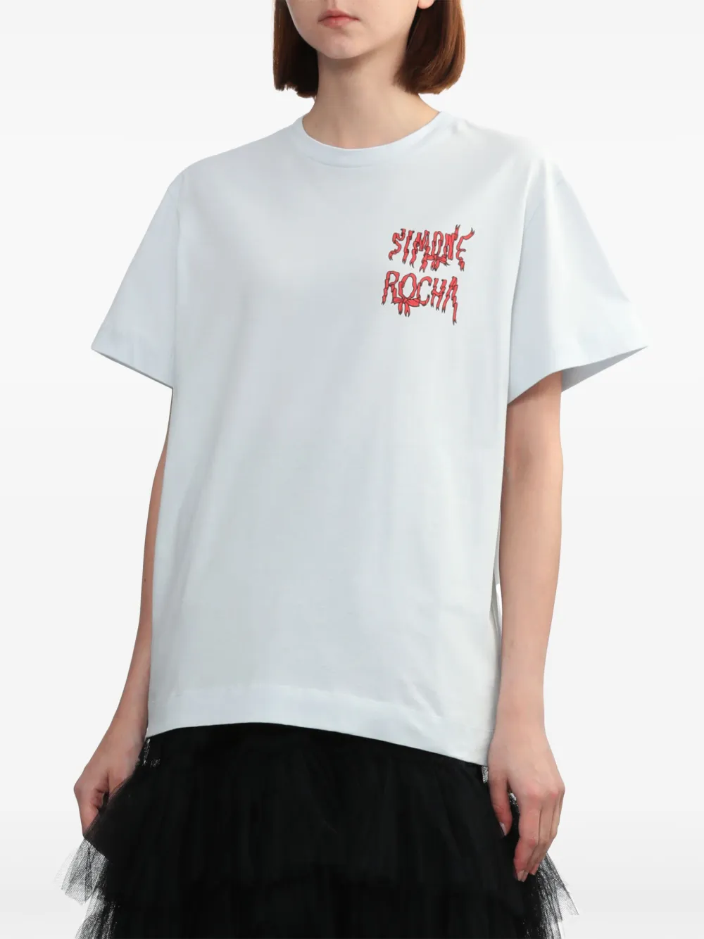 Simone Rocha T-shirt met logoprint Blauw