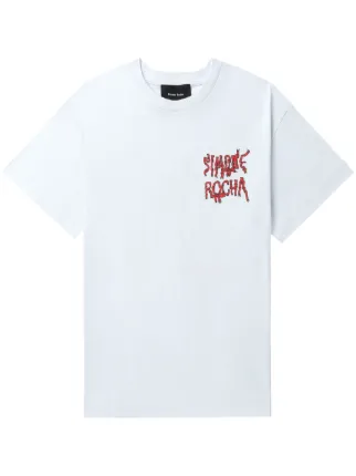 【5％OFF】 Simone FARFETCH | Blue | t-shirt logo-print Rocha トップス